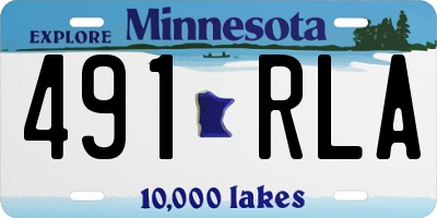 MN license plate 491RLA