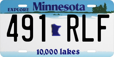 MN license plate 491RLF
