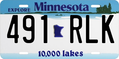 MN license plate 491RLK
