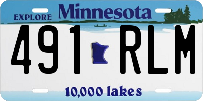 MN license plate 491RLM
