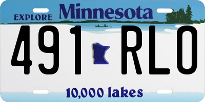 MN license plate 491RLO