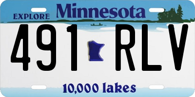 MN license plate 491RLV