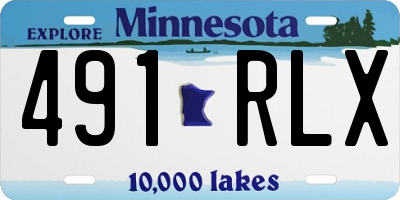 MN license plate 491RLX