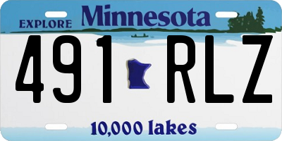 MN license plate 491RLZ
