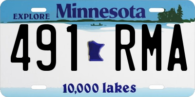 MN license plate 491RMA