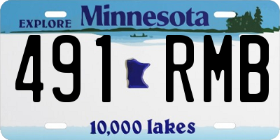MN license plate 491RMB