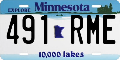 MN license plate 491RME