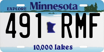 MN license plate 491RMF
