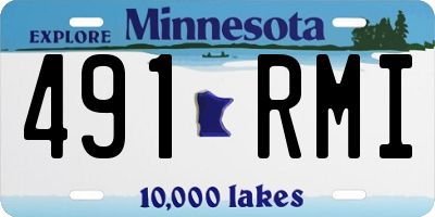 MN license plate 491RMI