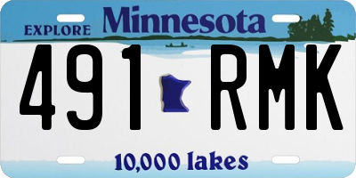 MN license plate 491RMK