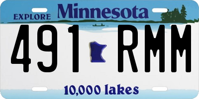 MN license plate 491RMM