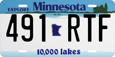 MN license plate 491RTF