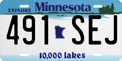 MN license plate 491SEJ