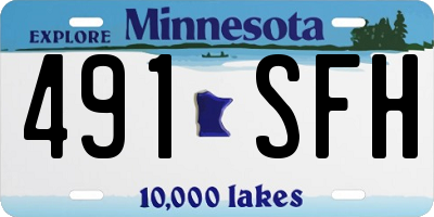 MN license plate 491SFH