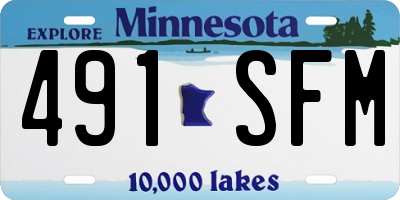 MN license plate 491SFM