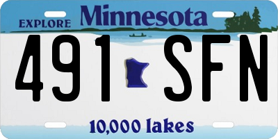 MN license plate 491SFN