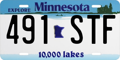 MN license plate 491STF