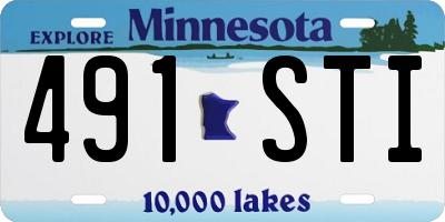 MN license plate 491STI