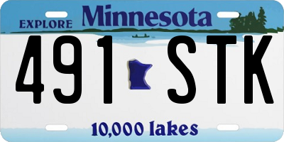MN license plate 491STK