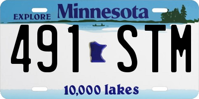 MN license plate 491STM