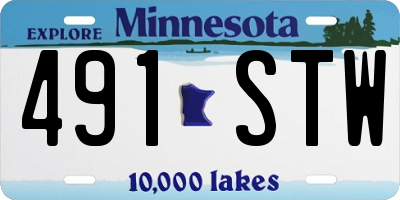 MN license plate 491STW