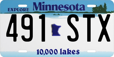 MN license plate 491STX