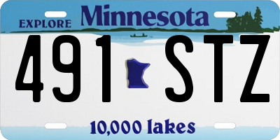 MN license plate 491STZ