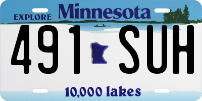MN license plate 491SUH