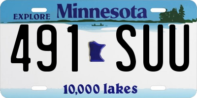 MN license plate 491SUU