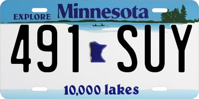 MN license plate 491SUY