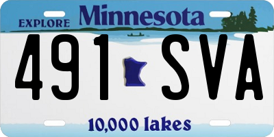 MN license plate 491SVA