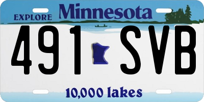 MN license plate 491SVB