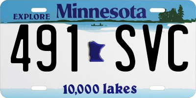 MN license plate 491SVC