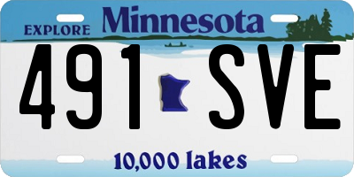 MN license plate 491SVE