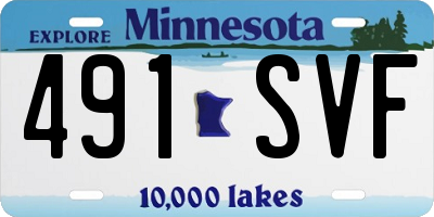 MN license plate 491SVF