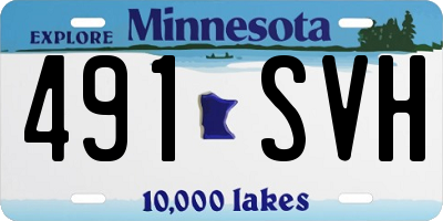 MN license plate 491SVH