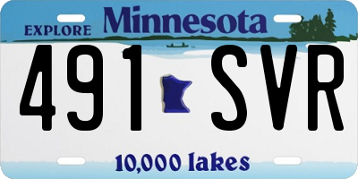 MN license plate 491SVR