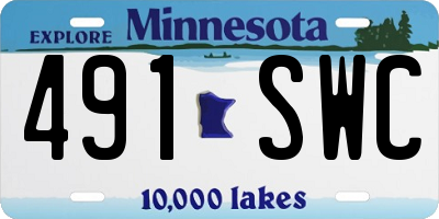 MN license plate 491SWC