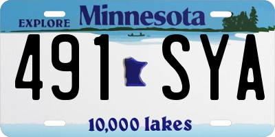 MN license plate 491SYA