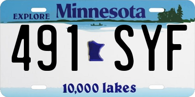 MN license plate 491SYF