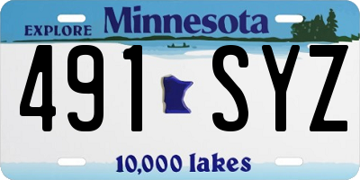 MN license plate 491SYZ
