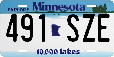 MN license plate 491SZE