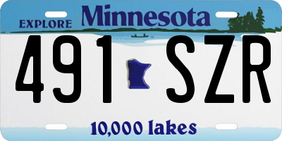 MN license plate 491SZR