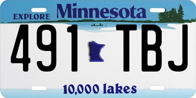 MN license plate 491TBJ