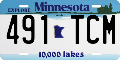 MN license plate 491TCM