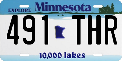 MN license plate 491THR