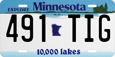 MN license plate 491TIG