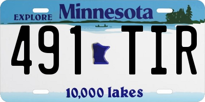 MN license plate 491TIR