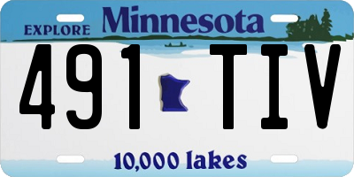 MN license plate 491TIV