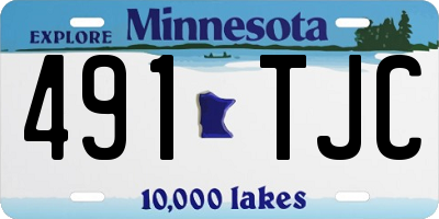MN license plate 491TJC